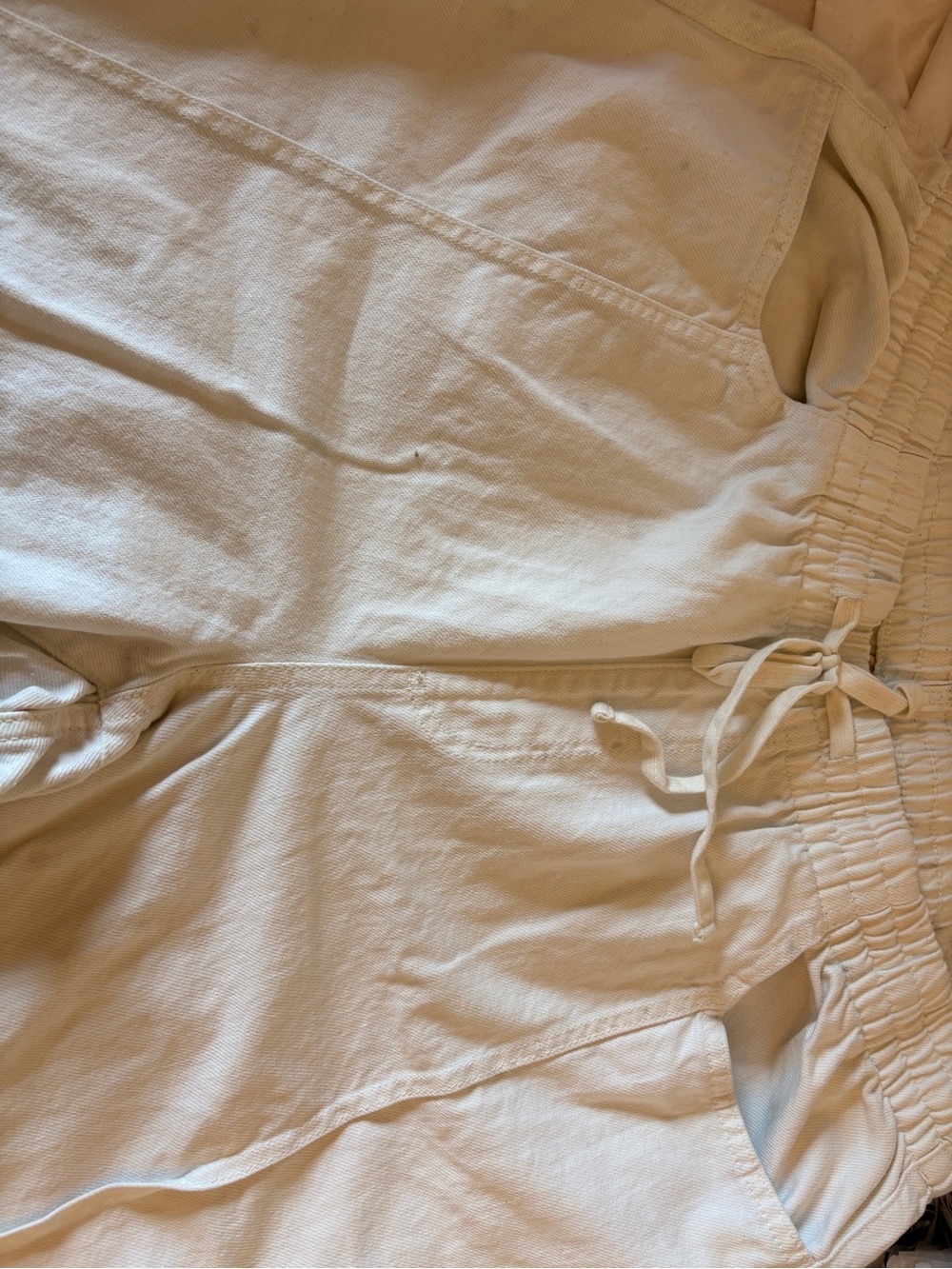Wide leg white pants